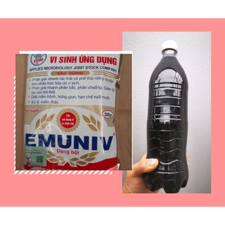 Bộ đôi chế phẩm vi sinh emuniv & mật rỉ đường-ủ phân và xử lý rác thải hữu cơ