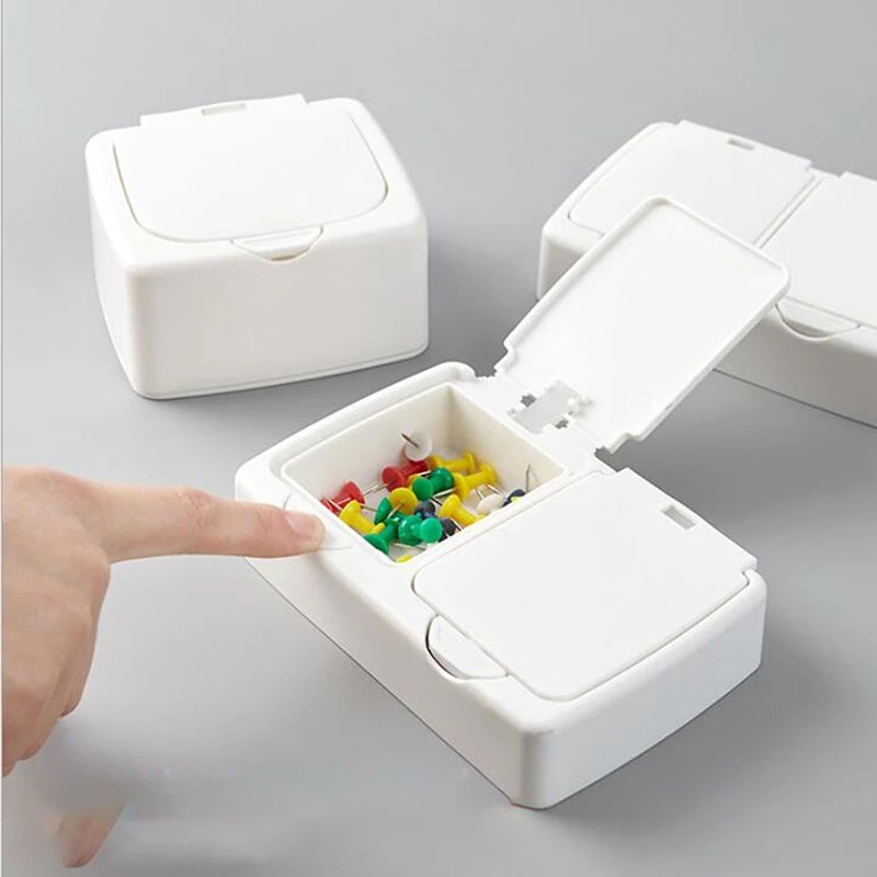 Hộp đựng trang sức/mỹ phẩm để bàn nhỏ nhắn có nắp đậy tiện dụng