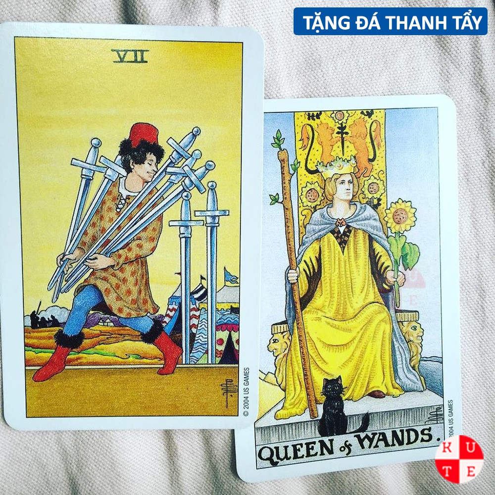 Bộ Bài Universal Waite Tarot 78 Lá Bài Đặc Biệt Tặng Đá Thanh Tẩy C146