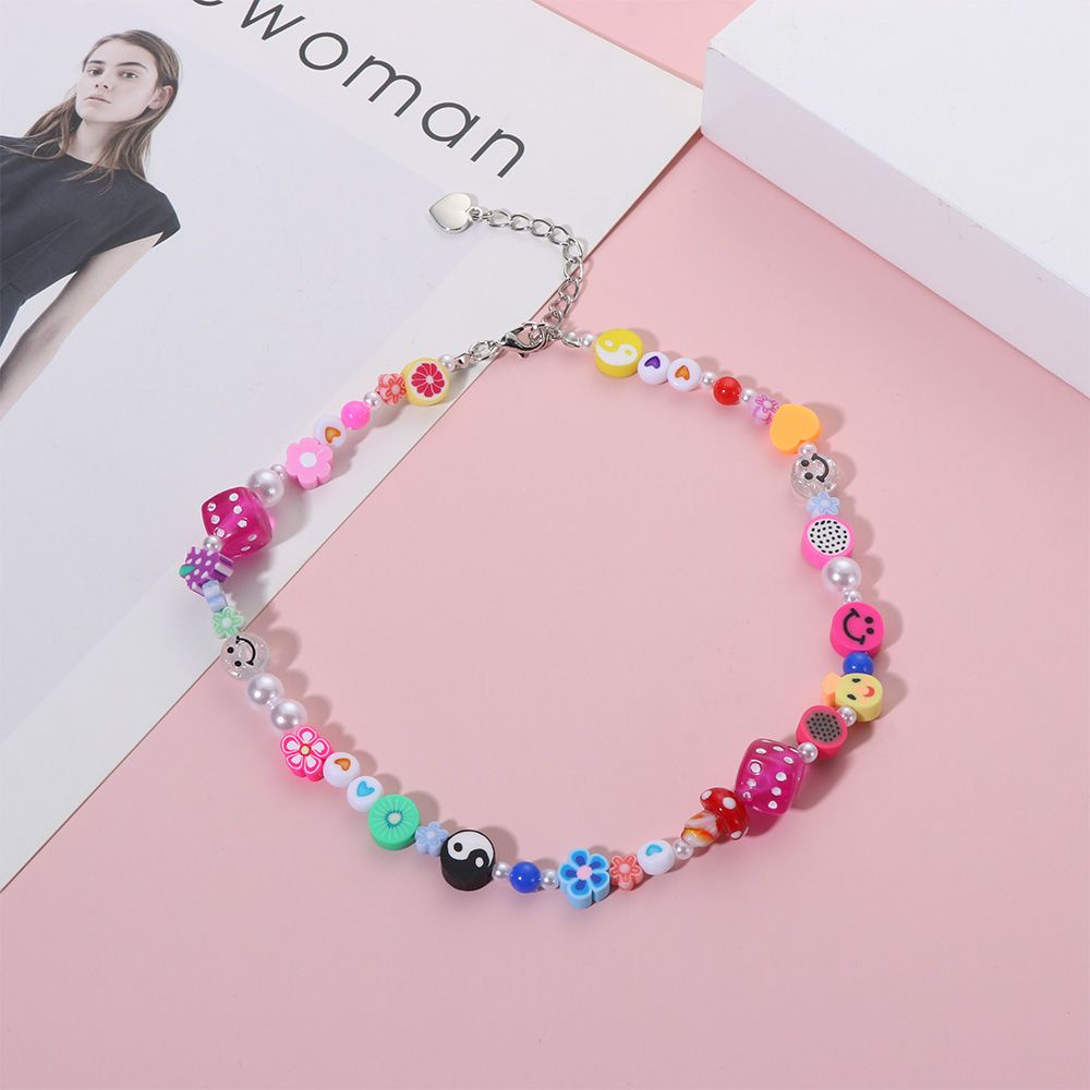 Vòng cổ choker đính hạt ngọc trai nhiều màu sắc độc đáo phong cách Bohemian thời trang cho nữ