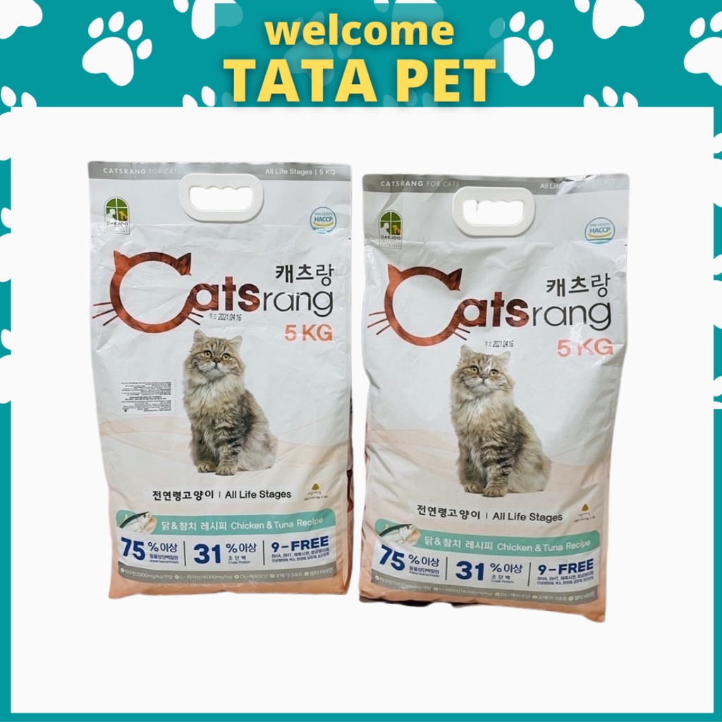Thức ăn cho mèo CATSRANG Hàn Quốc 5kg New - thức ăn hạt mèo mọi lứa tuổi date mới Catrang (HSD 18 tháng)  TATAPET
