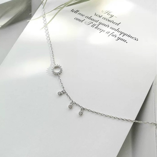 Lắc chân Sunny, Lắc chân vòng tròn đính đá bạc 925 Quinn Jewelry