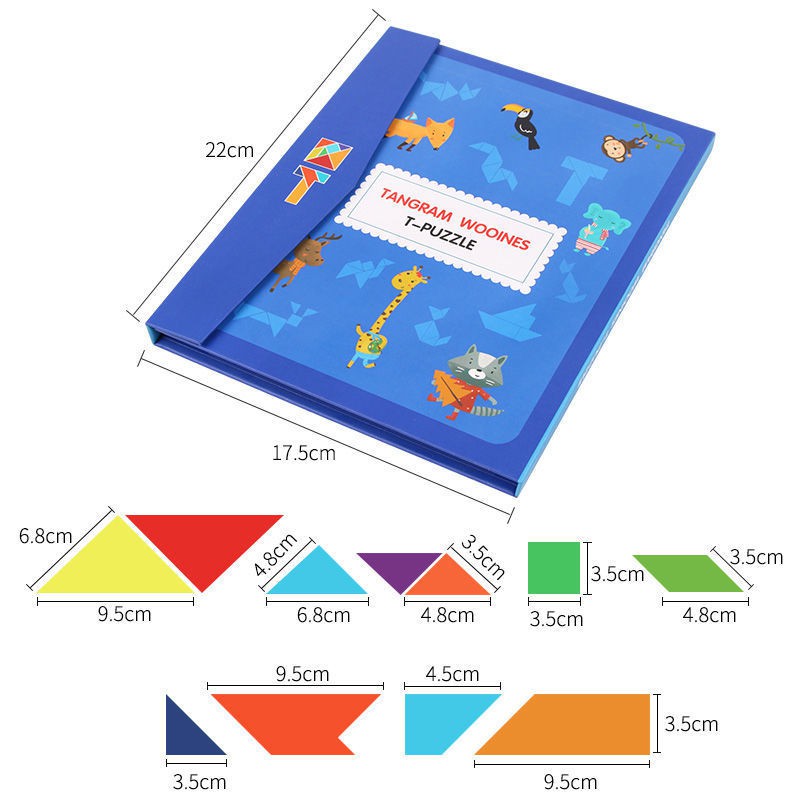 [CÓ NAM TRÂM] Ghép Hình Tangram Gỗ Sáng Tạo Phát Triển Trí Thông Minh