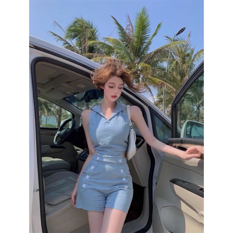 🍓🍓🍓 Set xanh siêu xinh thoáng mát mặc đi biển thì còn gì bằng nữa