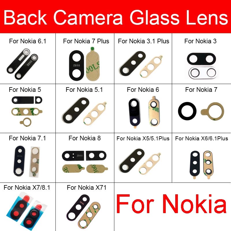 Ống kính máy ảnh sau cho Nokia 3 5 5.1 6 6.1 7 Plus 8 X5 X6 X7 X71 7.1