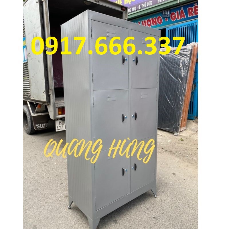 Tủ hồ sơ - tủ locker 6 cửa sơn dầu giá rẻ dành doanh nghiệp