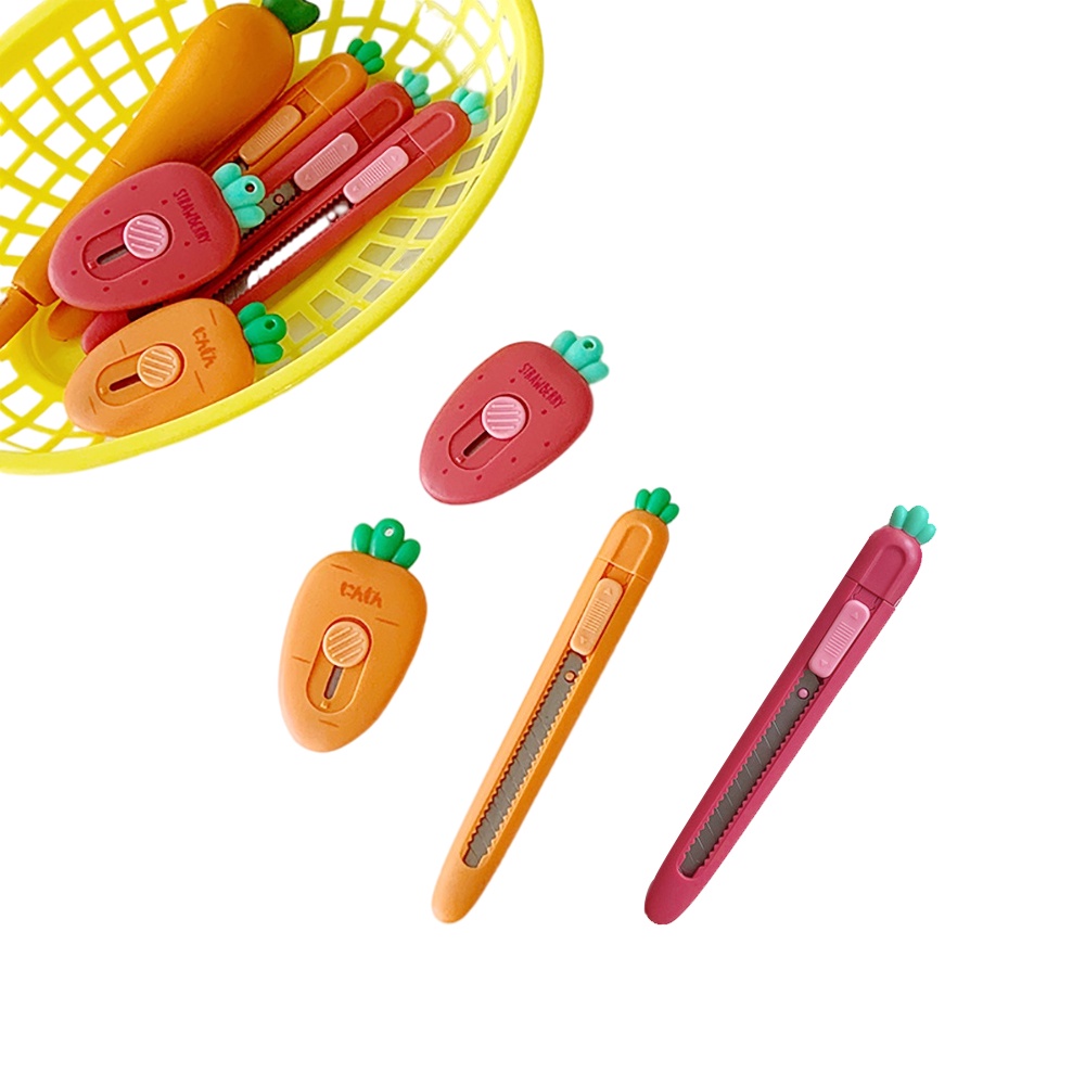 Dao cắt giấy Winzige mini thiết kế hình cà rốt dâu tây dễ thương di động