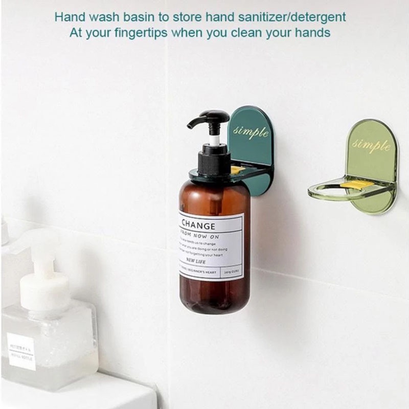 Kệ Dán Tường Tự Dính Mạnh Chống Nước Phong Cách Bắc Âu Dùng Để Đựng Dầu Gội Đầu