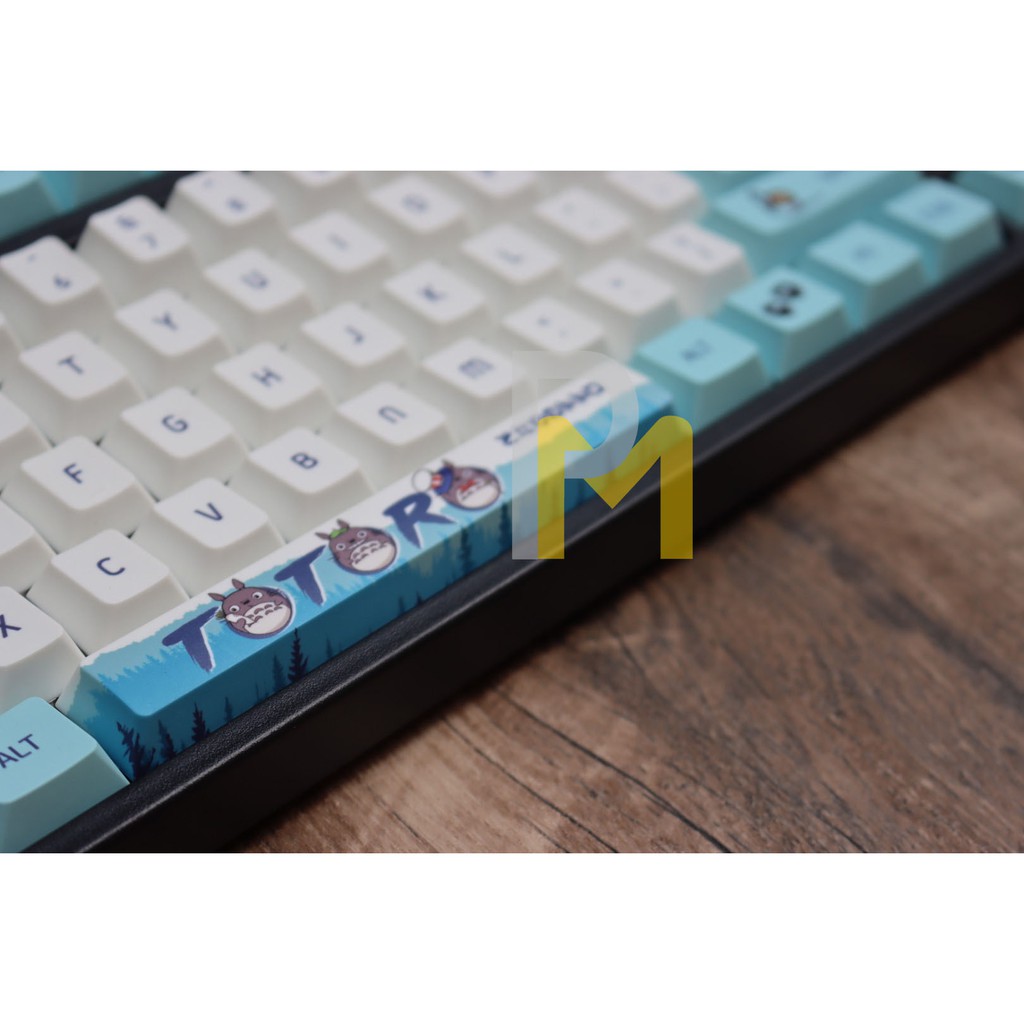 Keycap PBT TOTORO dyesub in 5 mặt Cao cấp gắn full phím 114 PCMASTER