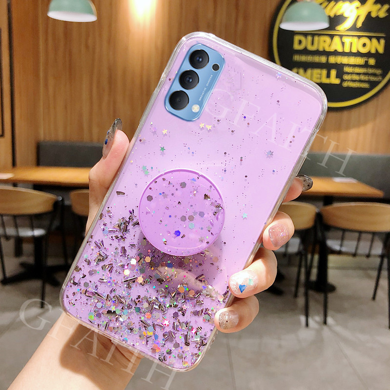 Mới Ốp Điện Thoại Mềm Họa Tiết Ngôi Sao Lấp Lánh Có Giá Đỡ Cho Oppo Reno 4 Pro Reno 4 | BigBuy360 - bigbuy360.vn