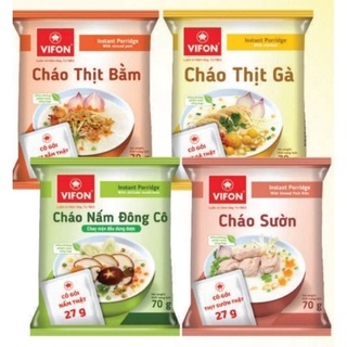 Lẻ 1 Gói Cháo Vifon Có Gói Thịt Thật Thịt bằm/ sườn/ gà/ trứng muối/ nấm đông cô 70g