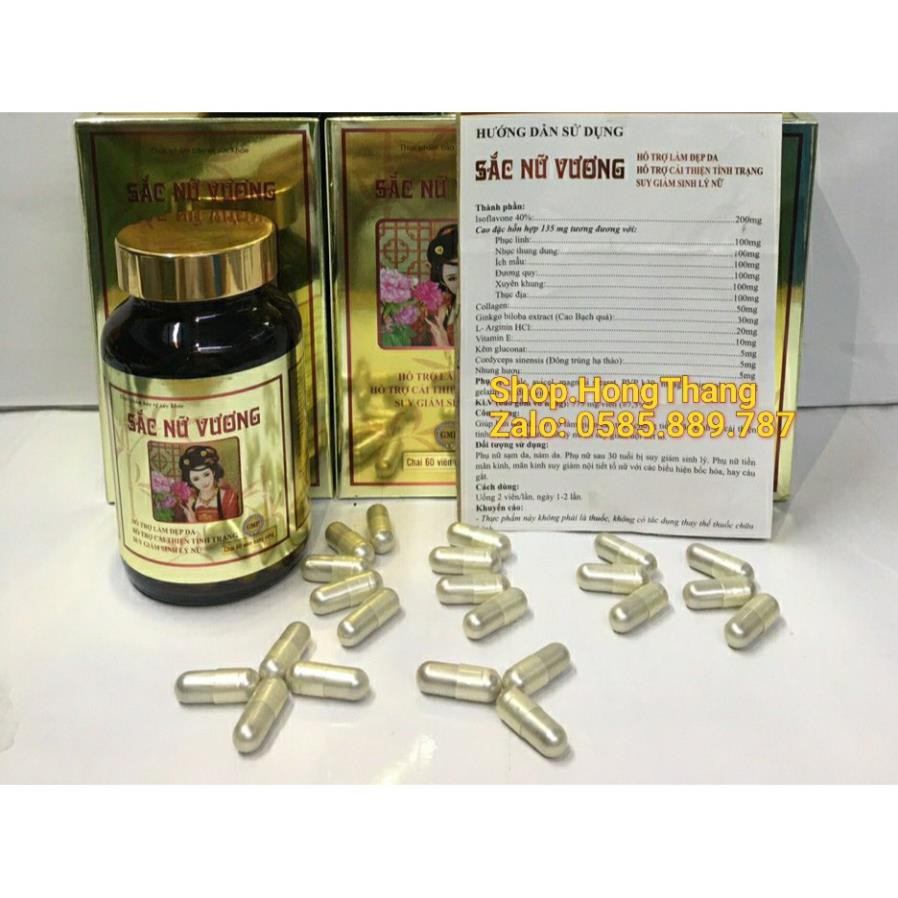 Sắc nữ vương đẹp da, sáng da, cải thiện trình trạng sinh lý nữ, suy giảm nội tiết tố