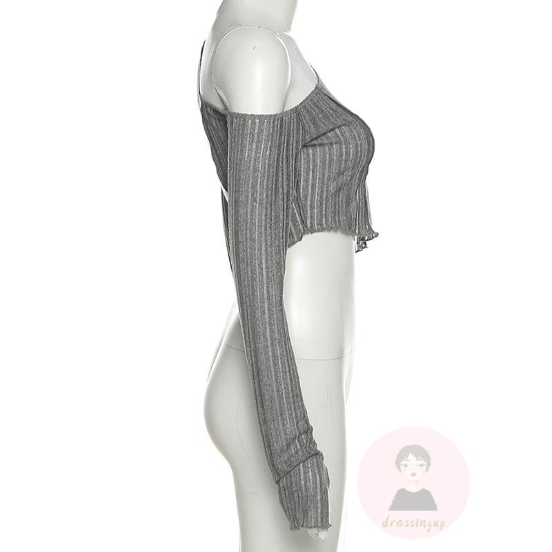 Áo Thun Dài Tay Màu Trơn Thiết Kế Độc Đáo Thời Trang Mùa Hè Cho Nữ