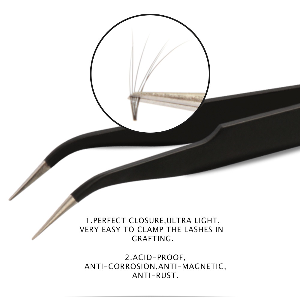 Nhíp Gắp Mi Giả Đầu Nhỏ MAANGE Bằng Thép Không Gỉ NDT