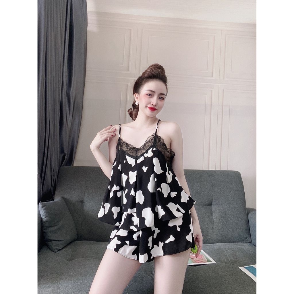 Đồ ngủ nữ❣️FREE SHIP❣️Đồ ngủ sexy lụa Satin cao cấp mềm mại xinh xắn