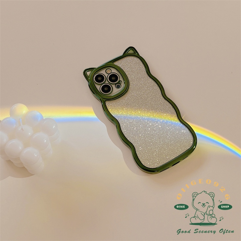 Ốp Điện Thoại TPU Mạ Điện / Lấp Lánh Họa Tiết Tai Mèo Cho Iphone 13 12 11 Pro Max Xs Max Xr 8 7Plus