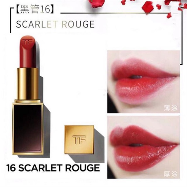 💄 Son Tom Ford Lip Color Lipstick Màu 16 Scarlet Rouge