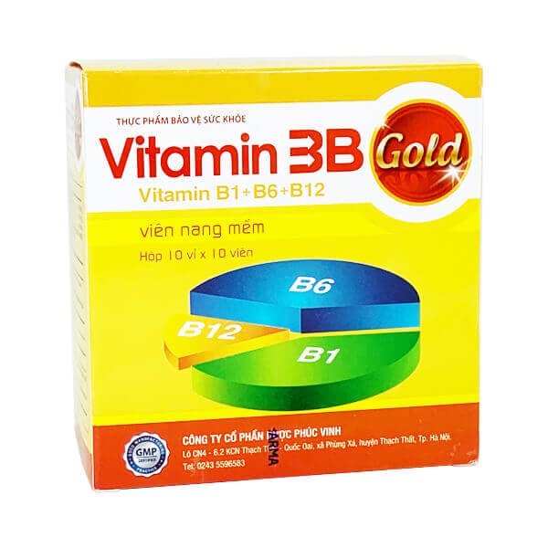 Viên bổ sung Vitamin 3B Gold Phúc Vinh (hộp 100 viên)