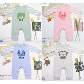 Dokma -BODY dài tay cài vai vải mỏng 3-12m 2019 BMB115