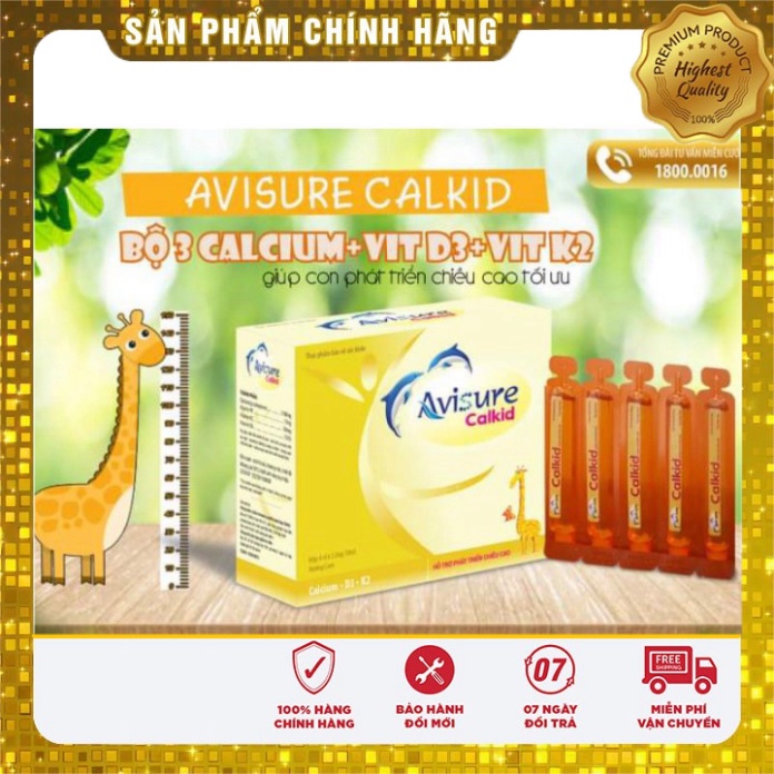Avisure Calkid - Canxi nano cho trẻ - CANXI GIÚP TRẺ TĂNG CHIỀU CAO