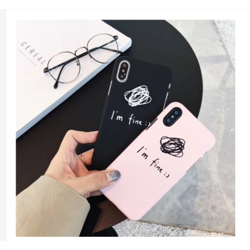 ỐP LƯNG ĐIỆN THOẠI I'M FINE ĐỦ DÒNG TỪ IP6 ĐẾN X CHẤT CỰC XỊN SIÊU ĐẸP