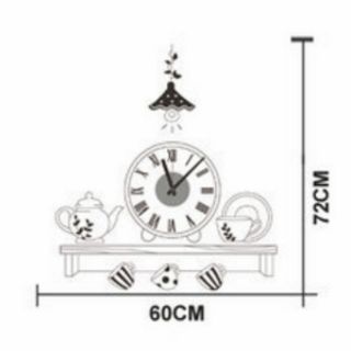 Đồng hồ kèm decal trang trí