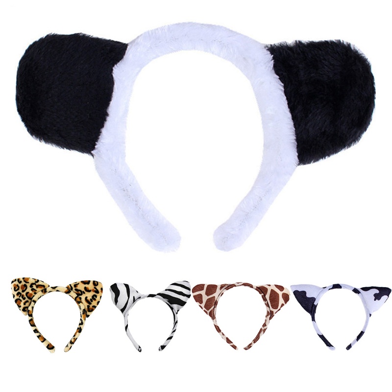 Băng Đô Tai Thú Hoạt Hình Nhồi Bông Ngắn Dùng Hóa Trang Tiệc Sinh Nhật / Sân Khấu