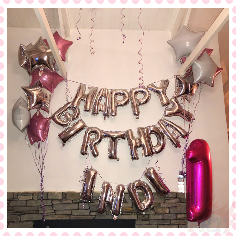 ♦ Party Decoration - Balloons ♦ 1Pc 16Inch Silver Foil Letter Balloons