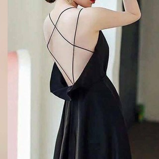 (GIÁ SỈ) [VIDEO+HÌNH THẬT] Đầm SATIN Khoét Lưng Hàng Cao Cấp