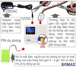 Thiết bị báo động dùng sim Komax KM-900GP