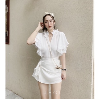 Áo sơ mi lụa cổ bèo tiểu thư Anna | JÉCI