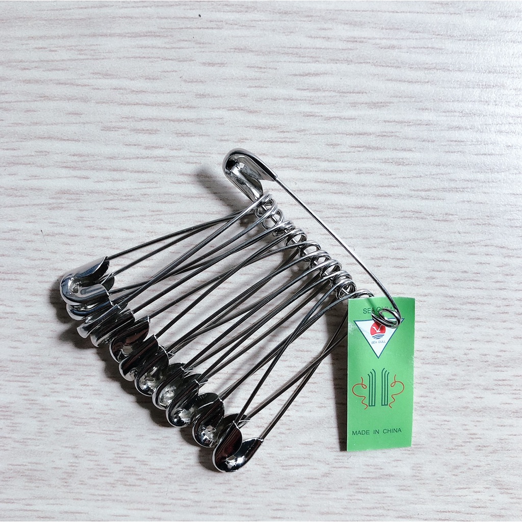 [ Set 10 Chiếc] Kim Băng Cài Áo Chất Liệu Hợp Kim Cao Cấp - Nhiều Kích Cỡ