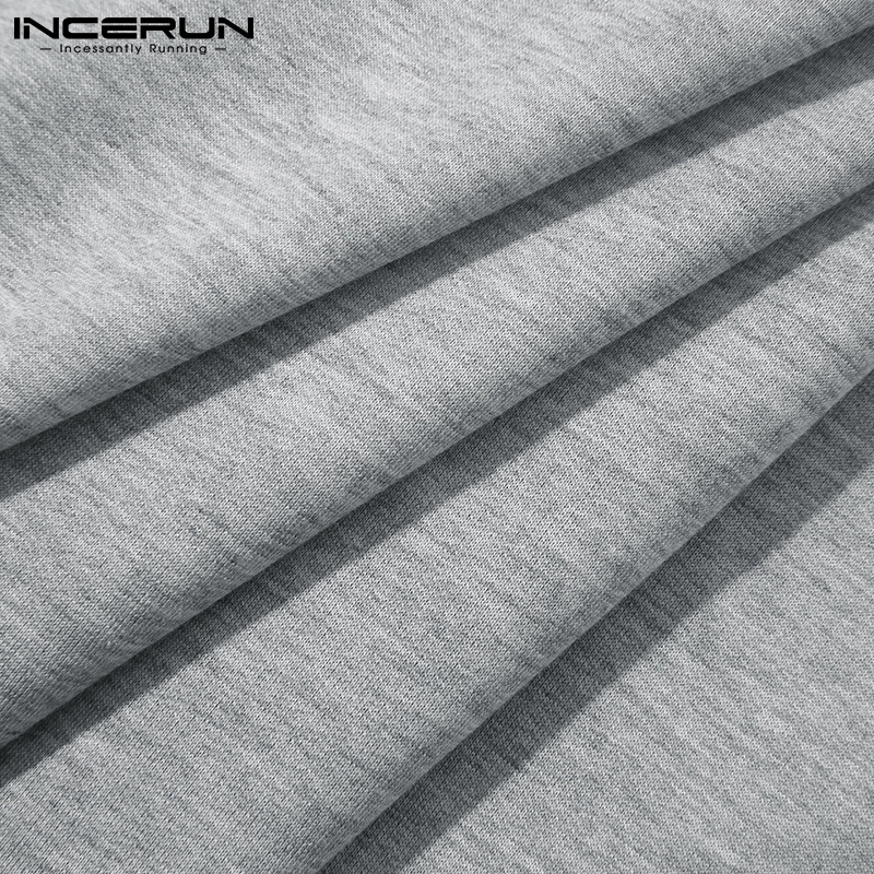 Áo thun polo INCERUN ngắn tay màu trơn thời trang đơn giản tùy chọn màu sắc dành cho nam