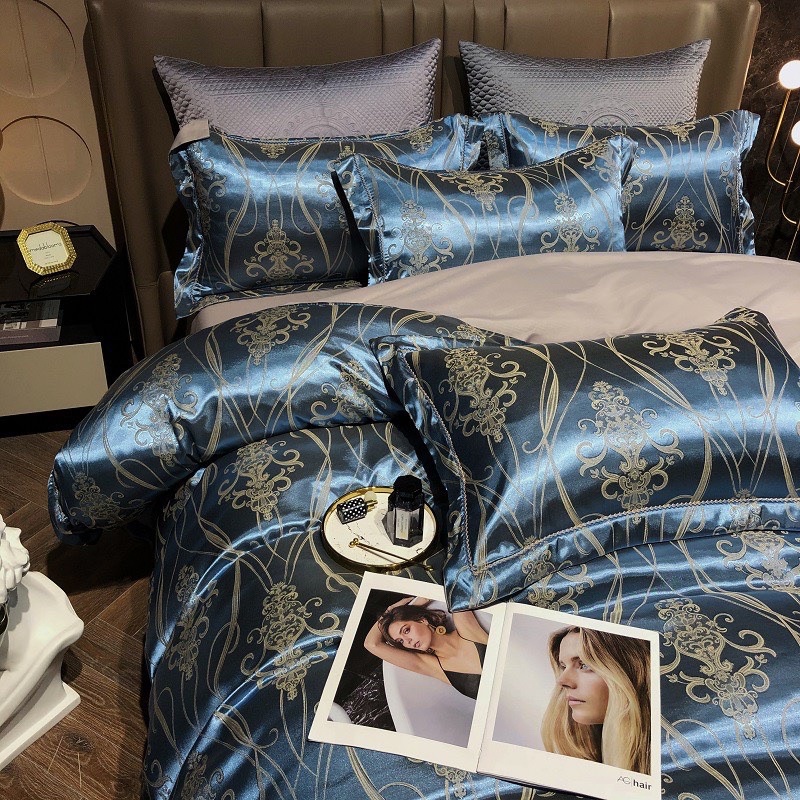 Bộ chăn ga gối gấm cao cấp in hoạ tiết sang trọng,bộ gấm 4 món cao cấp in hoa sang trọng và quý phái