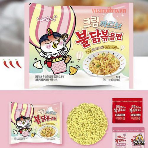 Set 5 Gói Mì Khô Gà Cay Vị Cream Carbonara