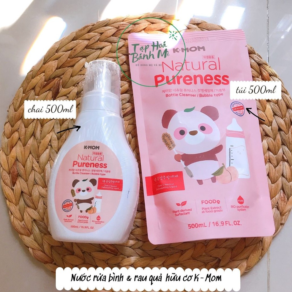 Nước rửa bình & rau quả hữu cơ K-Mom