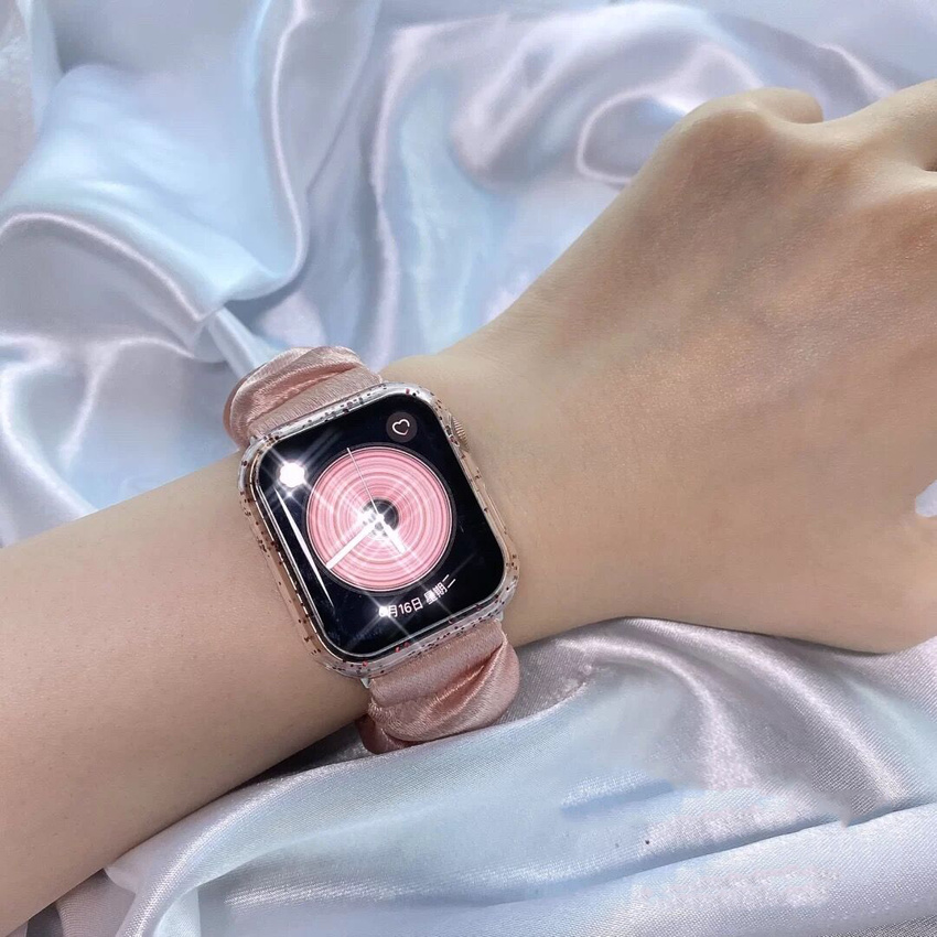 Ốp Đồng Hồ Trong Suốt Có Miếng Dán Màn Hình Cho Đồng Hồ Thông Minh Apple Watch Series 5 4 3 2 1 Iwatch 44mm 42mm 40mm