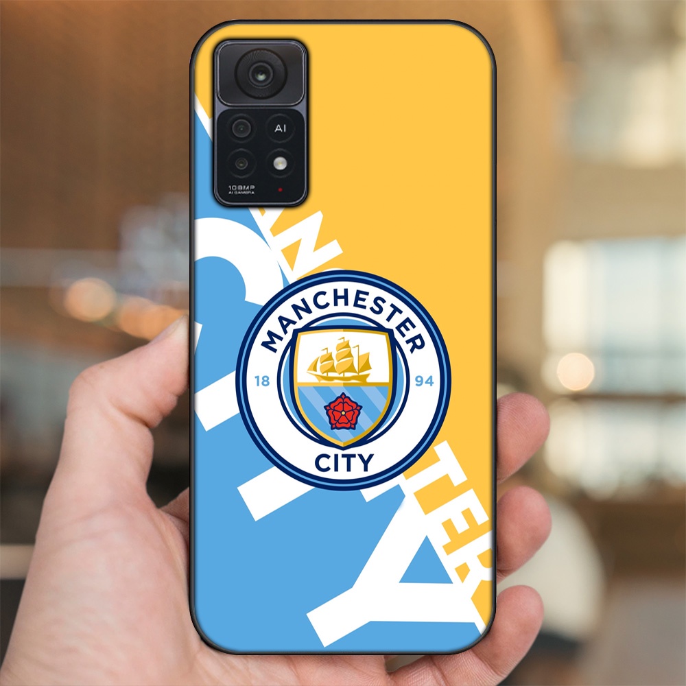 Ốp lưng Xiaomi Redmi Note 11 Pro 5G viền đen in hình Manchester City MC