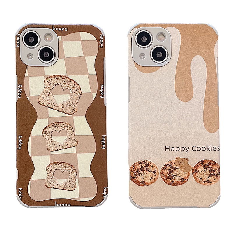 Ốp điện thoại mềm hình bánh quy cho iPhone 13 12 11 Pro Max 6 6s 7 8 Plus XR X XS MAX SE 2020