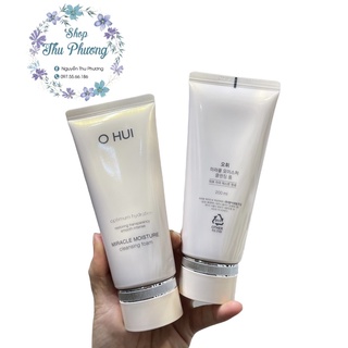 Sữa Rửa Mặt Dưỡng Ẩm Ohui Miracle Moisture Cleansing Foam 200ml Giúp Da Sáng Hồng Căng Mịn Tự Nhiên