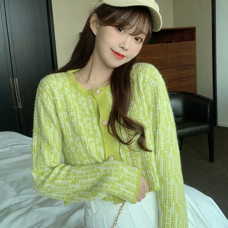 Áo khoác cardigan dệt kim thiết kế dễ thương dành cho bạn gái