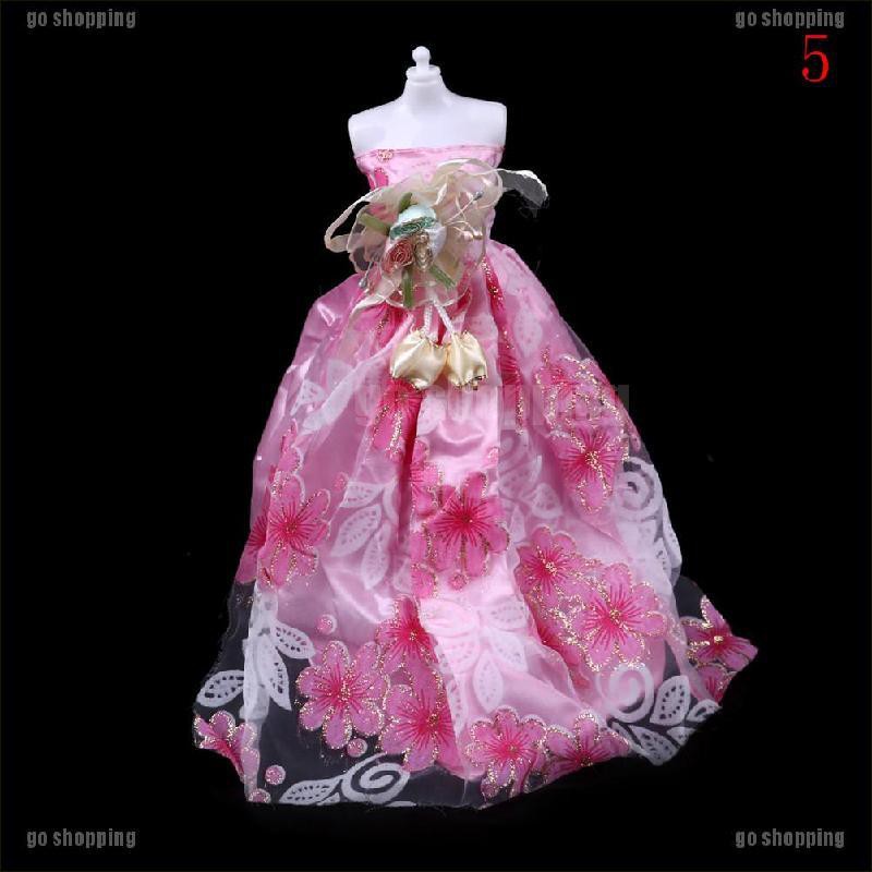 {go shopping}Fashion handmade Wedding Dress Fashion Clothing Gown For 1/6 doll