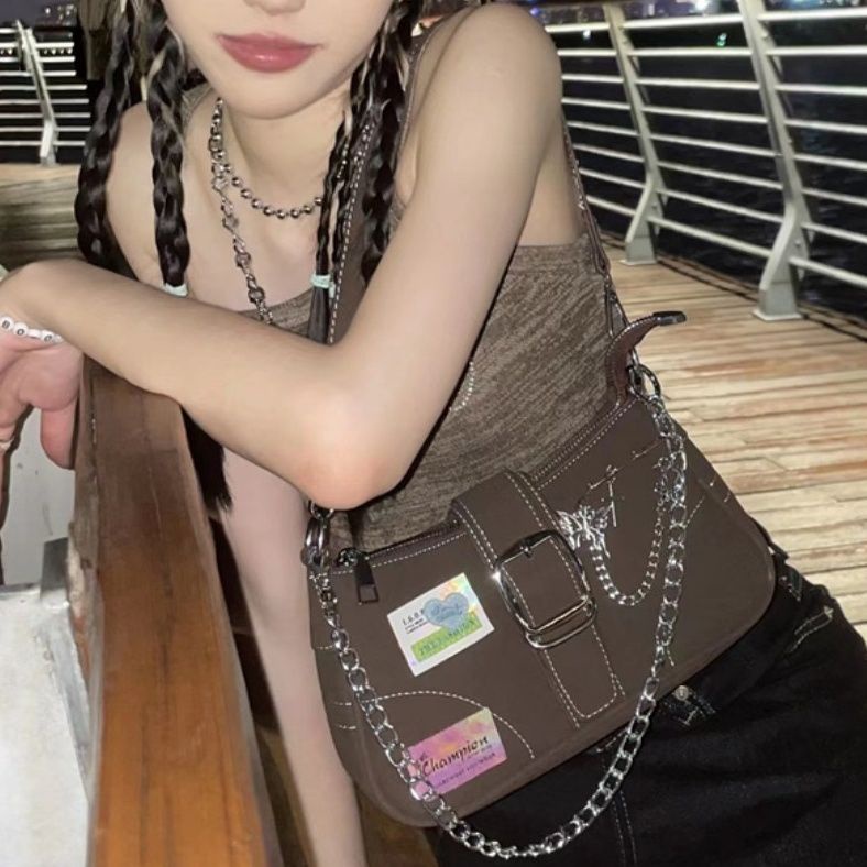 Hàng Có Sẵn Túi Xách Nữ Nóng Bỏng Niche Chuỗi Sắt Ngọt Ngào Và Mát Mẻ Y2k Qianxi