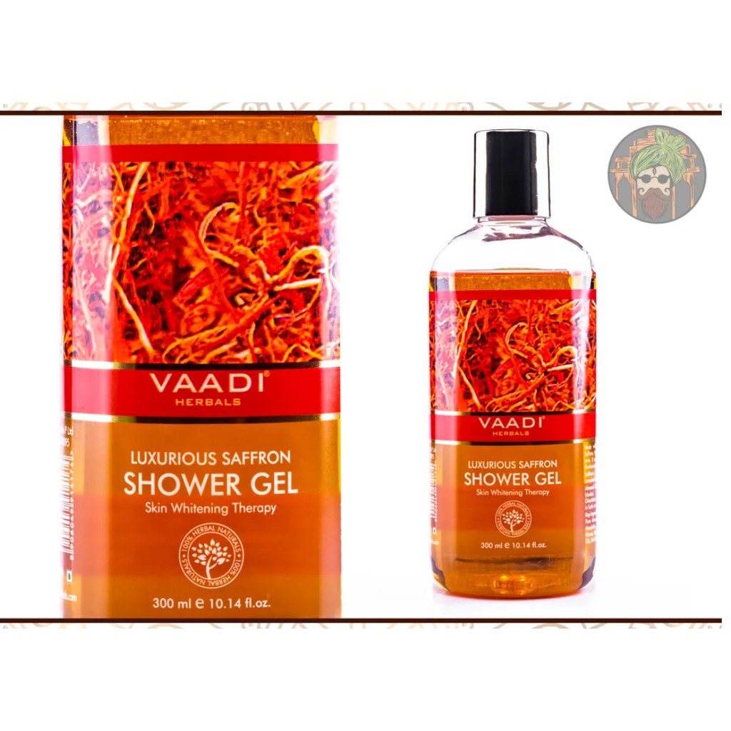 Sữa tắm dưỡng trắng da chiết xuất hoa nghệ tây Saffron 300ml - Vaadi Herbals (Ấn Độ)