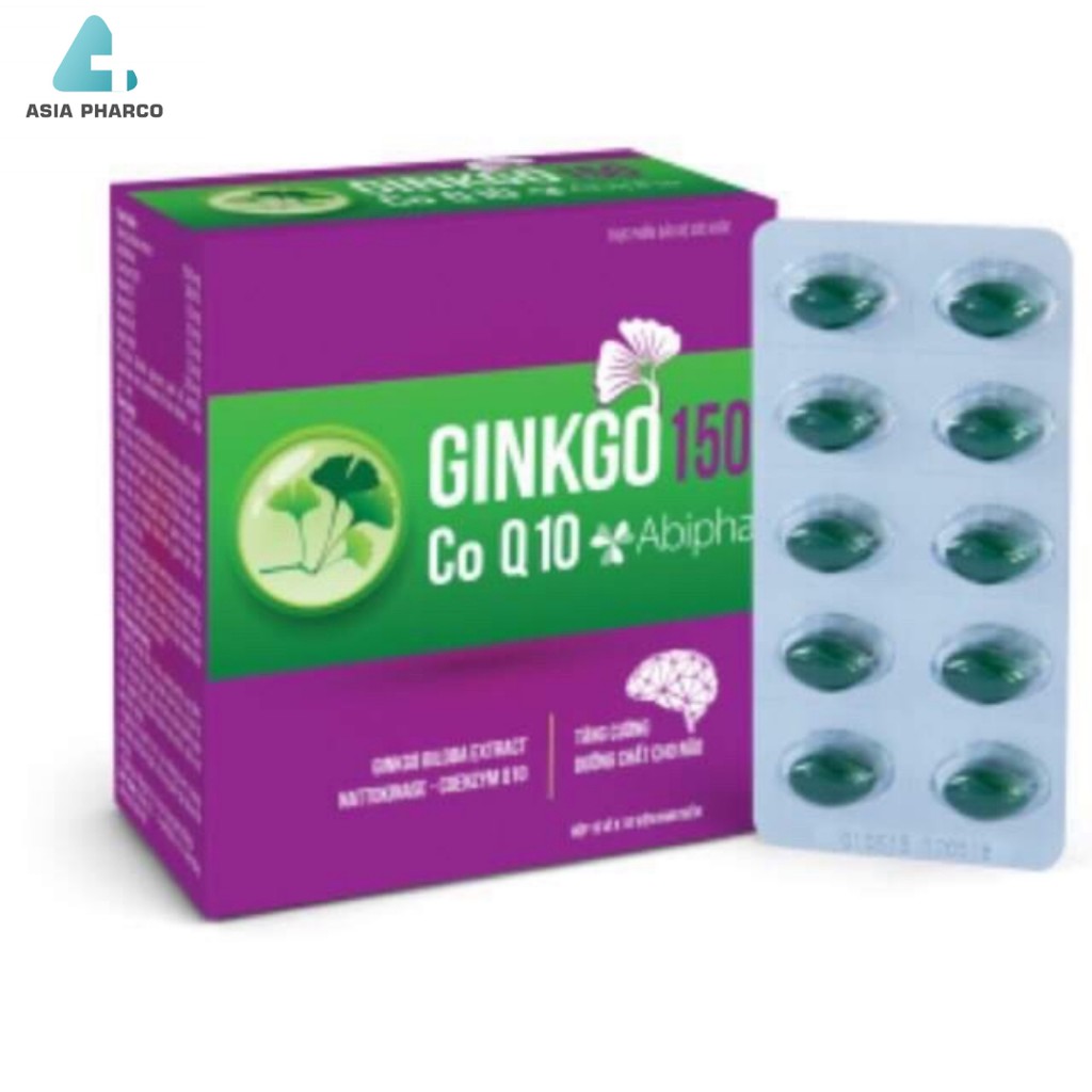 Viên uống hoạt huyết dưỡng não GINKGO 150 CoQ10 Abipha