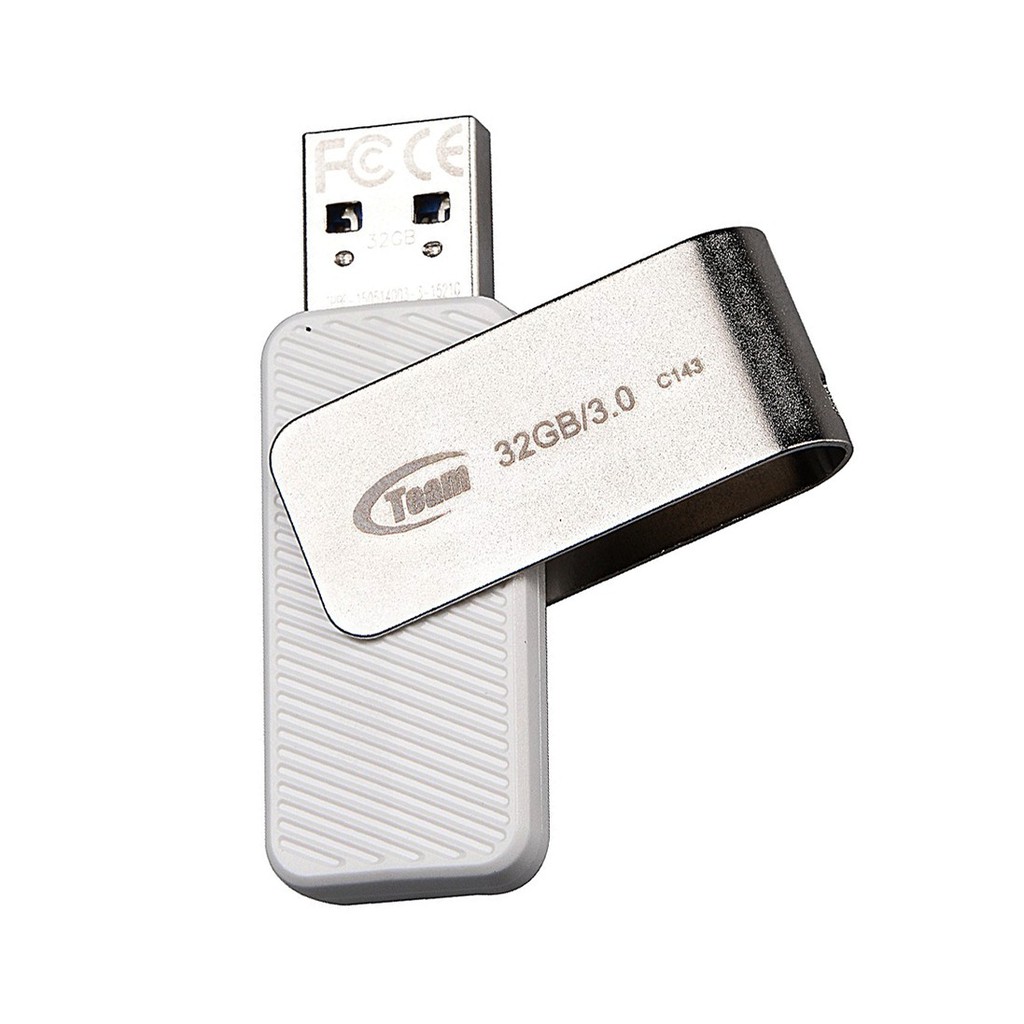 USB 3.0 Team Group C143 32GB tốc độ upto 80MB/s + Cáp micro USB tròn Romoss - Hãng phân phối chính thức