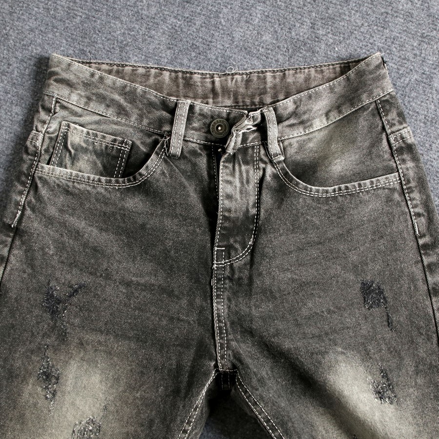 Quần jean nam xám rách vải đẹp không phai màu TS514 Tronshop | BigBuy360 - bigbuy360.vn