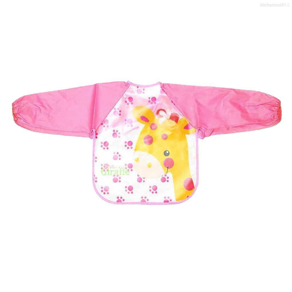 Tạp dề tay dài bằng EVA chống thấm nước tiện dụng cho bé tập vẽ