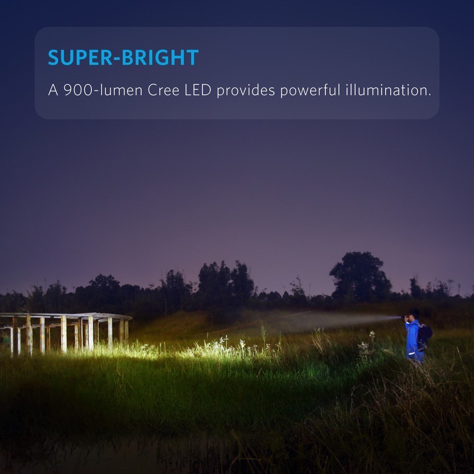 Đèn pin LED siêu sáng ANKER Bolder LC90 FlashLight T1420 900Lm