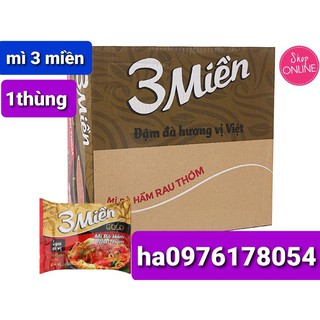 Mì 3 Miền Gold bò hầm rau thơm - thùng 30 gói × 75gram